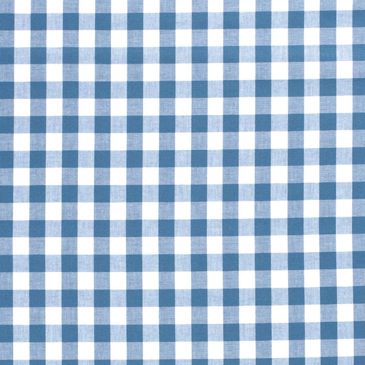 Baumwoll-Popeline Karo Indigoblau