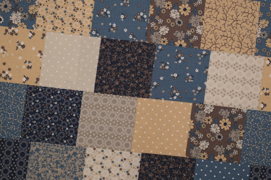 Baumwollstoff Patchwork Vintage – Nahaufnahme des Musters metrware