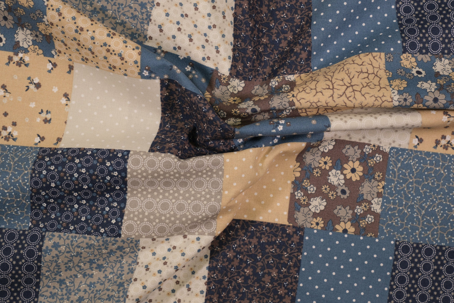 Baumwollstoff Patchwork Vintage - Nahaufnahme der Materialqualität 140cm