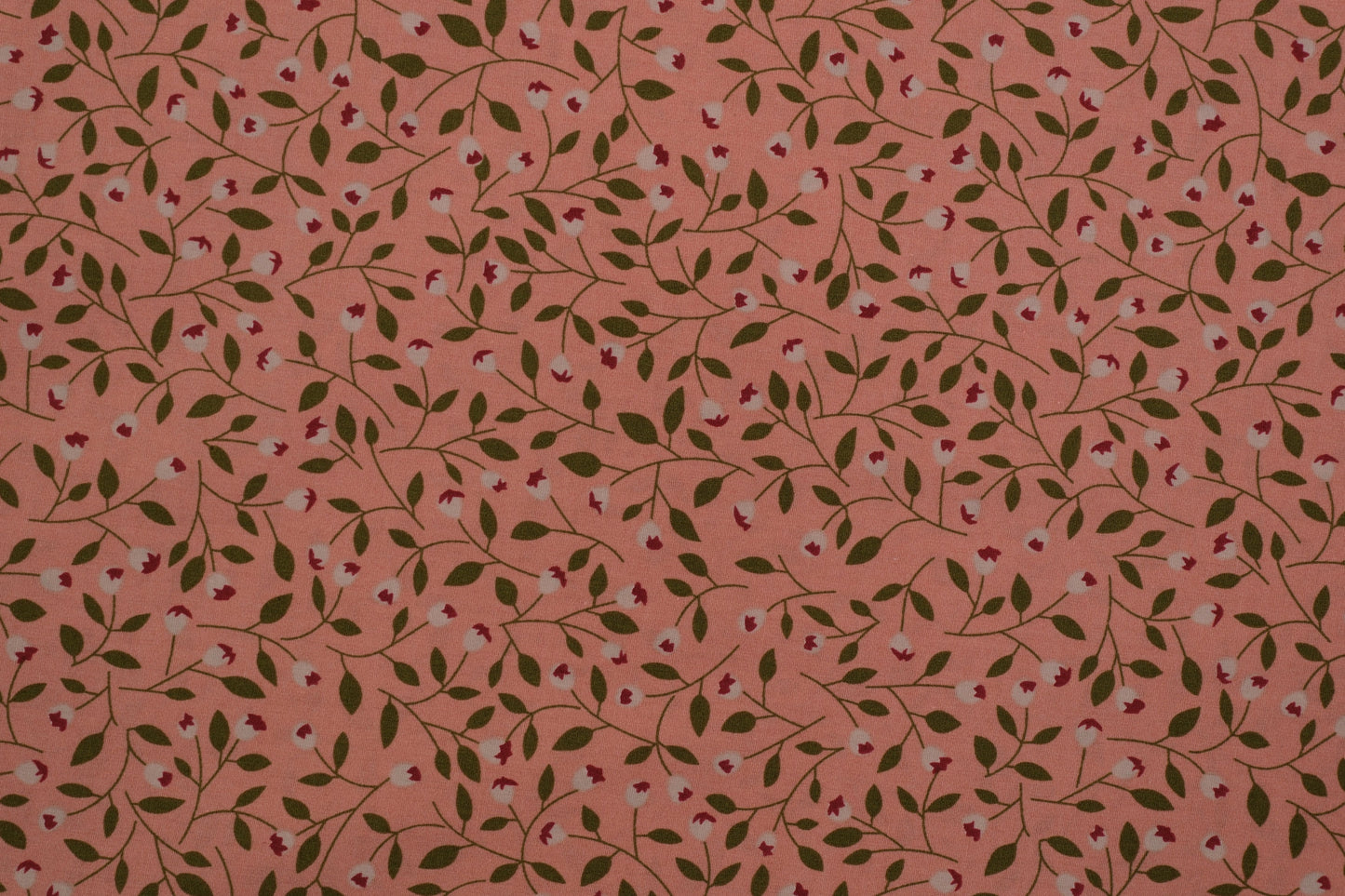 Baumwolle Ranken Rosa - Nahaufnahme der Materialqualität 140cm