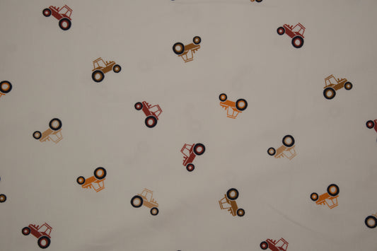 Baumwolle Jersey mit Traktoren – Kinderstoff für Kleidung & Bettwäsche