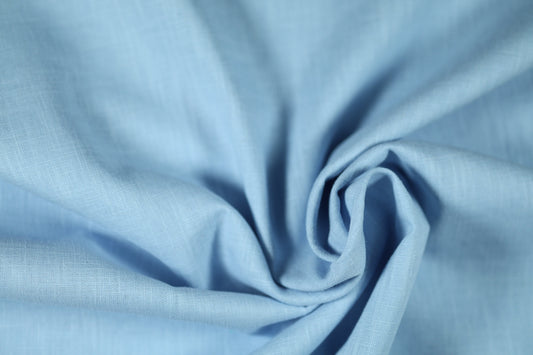 Hochwertiger Leinenstoff in Himmelblau – perfekt für Bekleidung und Deko