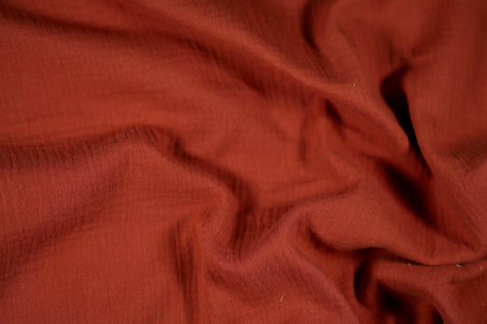 Hochwertiger Musselinstoff in Terracotta – perfekt für Bekleidung und Deko