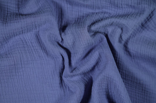 Weicher Indigoblau Musselin Musselin – doppellagig und hautfreundlich