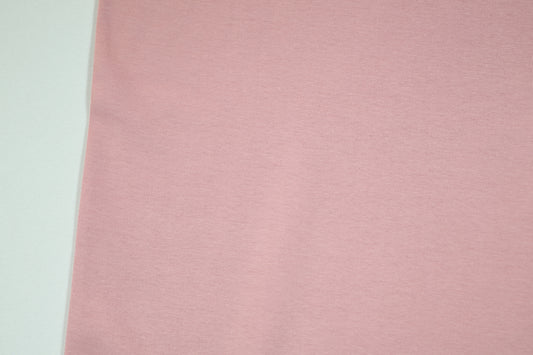 Bündchenstoff aus Baumwolle in klassischem Altrosa – zart, elastisch und feminin