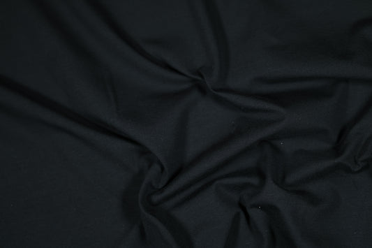 Basic Jersey Stoff in Schwarz für Kleidung