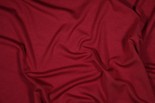 Jersey Stoff aus Viskose in Weinrot – perfekt für Shirts und Kleider