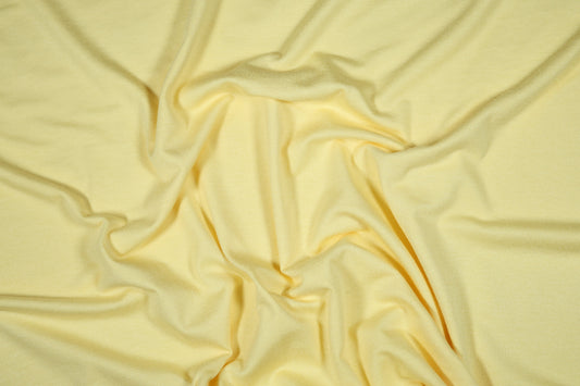 Elastischer Viskose Jersey in zartem Gelb â weich und flieĂend