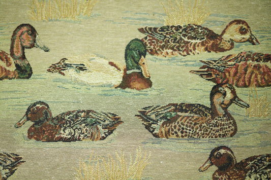 Robuster Möbelstoff mit Muster: Entenmuster im Vintage-Stil