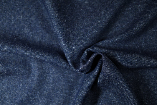 Jeansblau Wollstoff – ideal für Mäntel, Jacken oder Accessoires