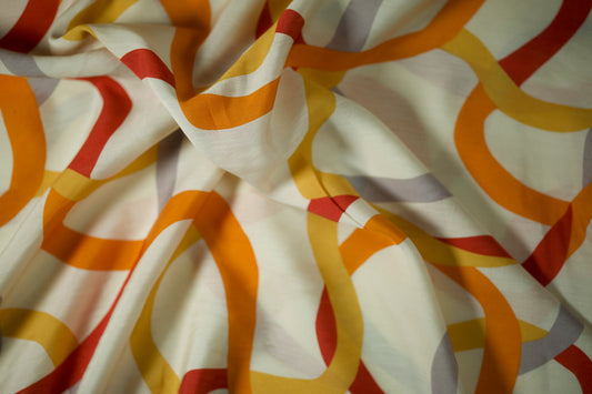 Leichter Stoff mit Viskose – Design 3, für sommerliche Outfits