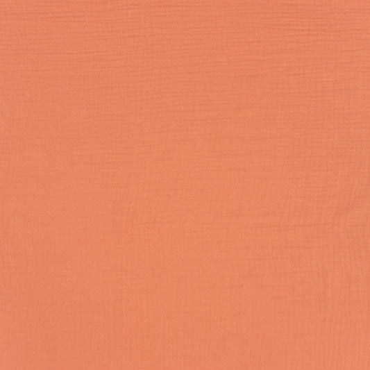 Musselin Stoff Koralle – Detail