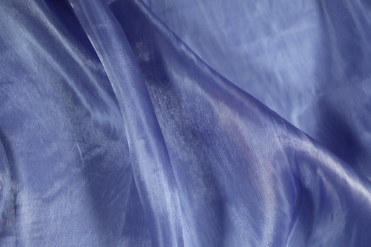 Hellblauer Organza Stoff schimmernd halbtransparent 140cm breit