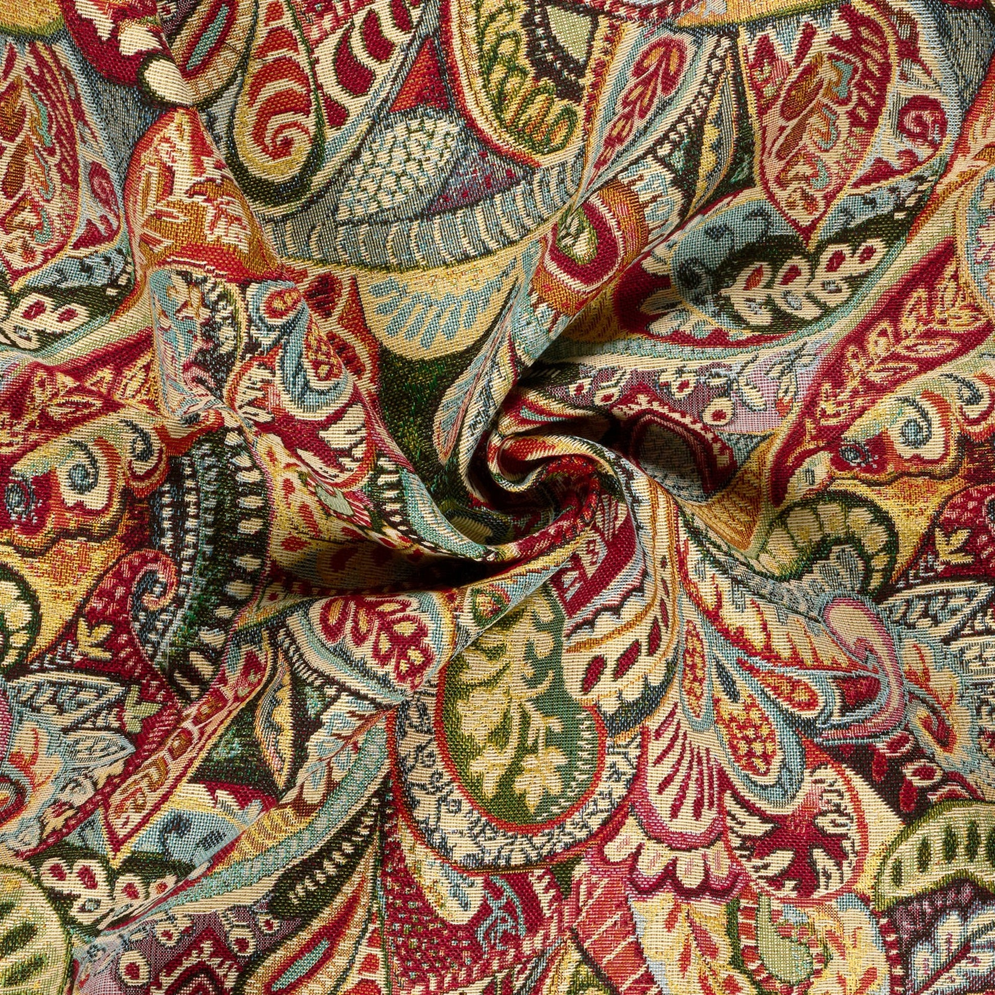 Gobelin Jacquard Stoff Paisley Rot, Ansicht 3