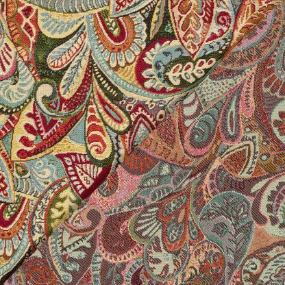 Gobelin Jacquard Stoff Paisley Rot, Ansicht 4