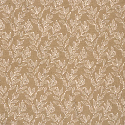 Musselin Stoff Blätter Beige – Weicher Baumwollstoff mit Print