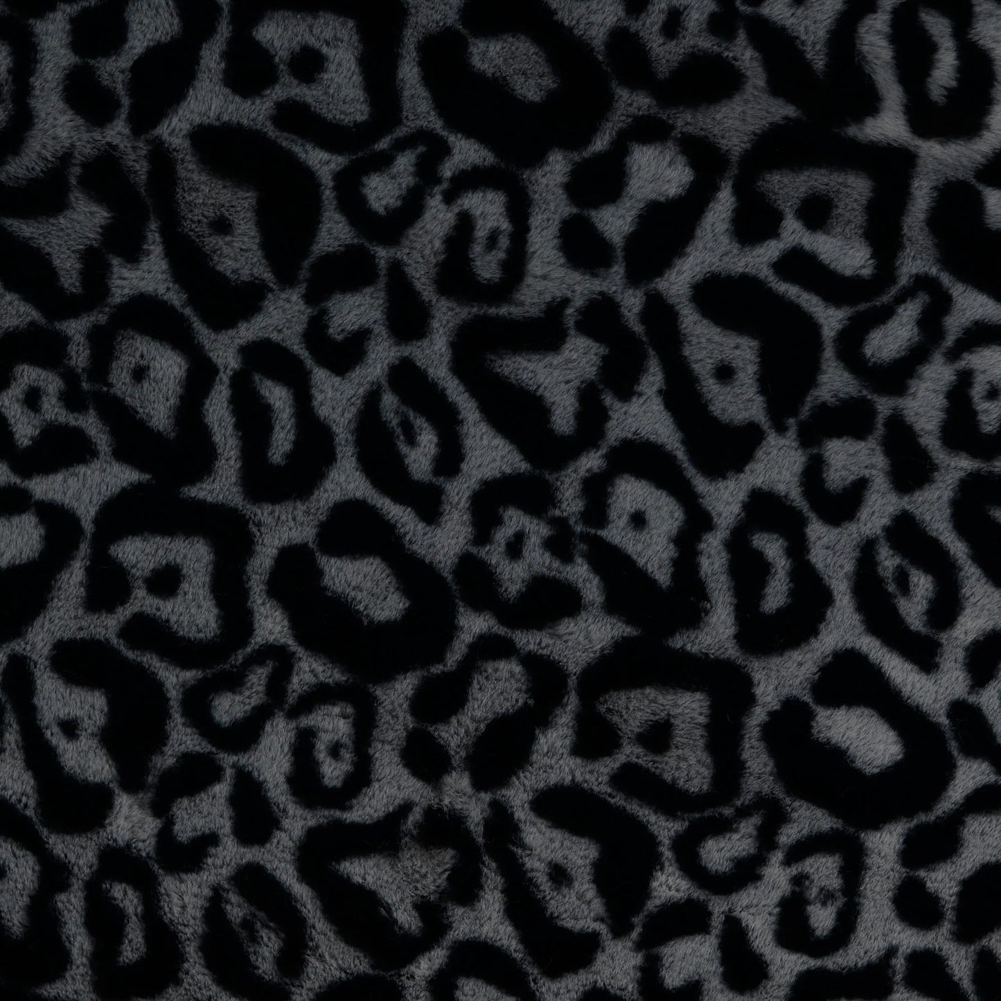 Plüsch-Fleece - Leopard Schwarz – Kuschelig & Warm | Stoffeya