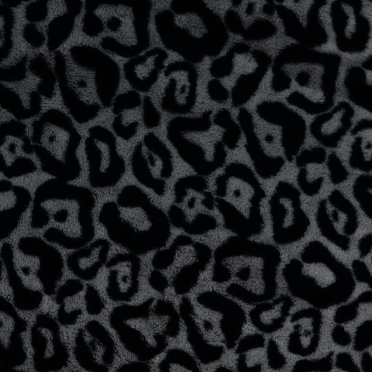 Plüsch-Fleece - Leopard Schwarz – Kuschelig & Warm | Stoffeya