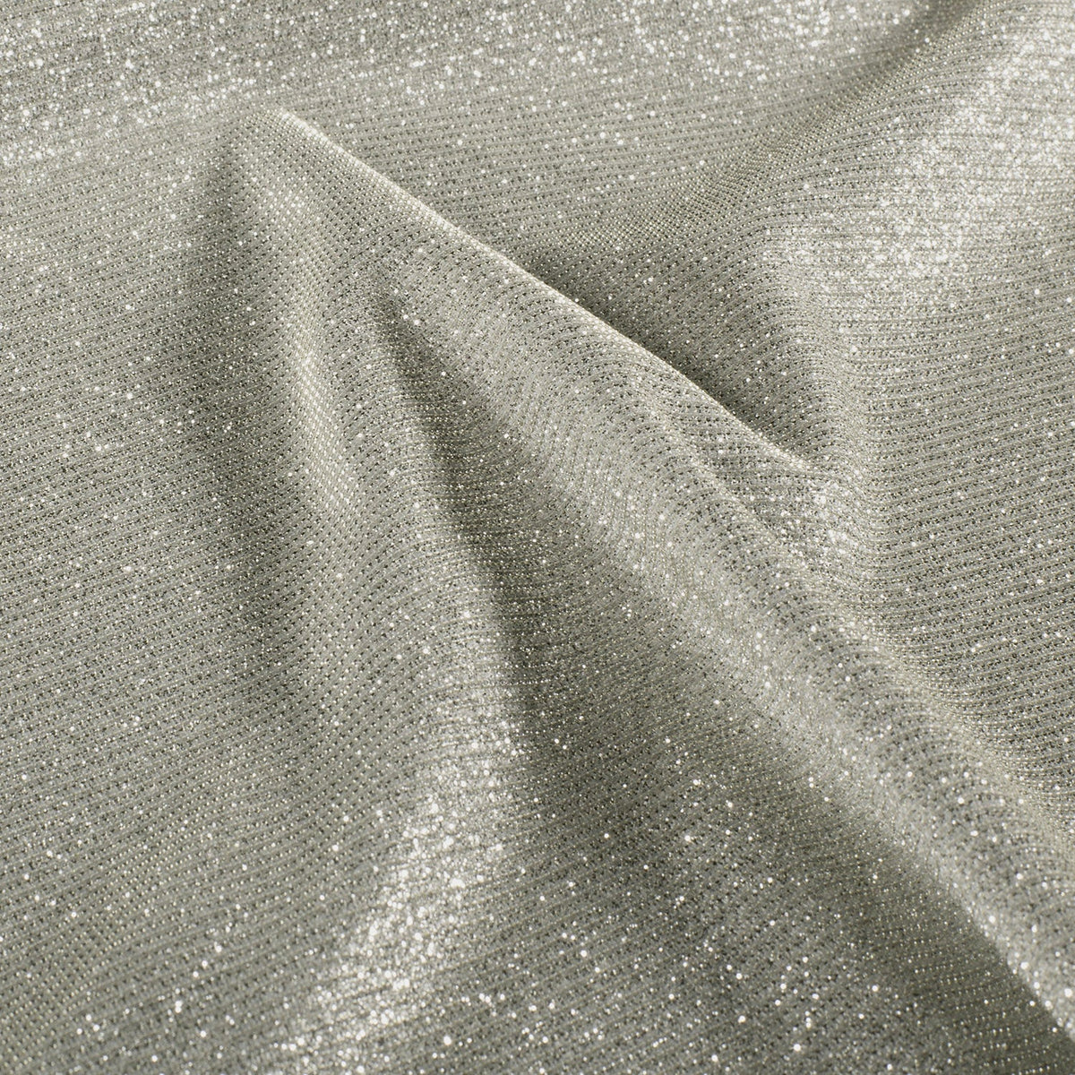 Glitzer Jersey Stoff Silber – Stoffeya