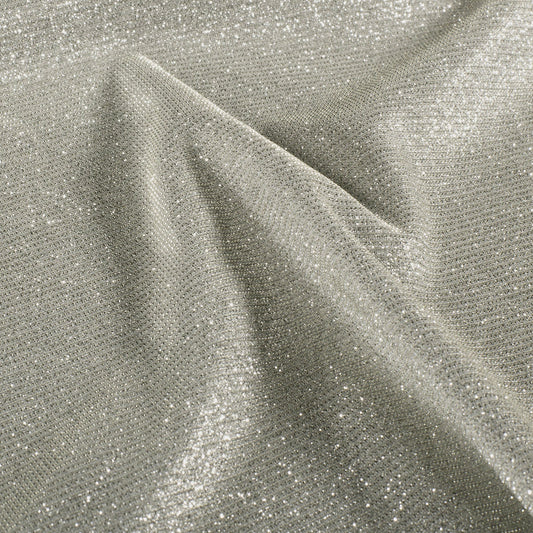 Glitzer Jersey Stoff Silber – Stoffeya