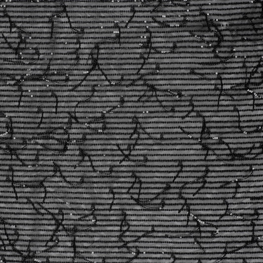 Paillettenstoff Mesh Schwarz – Stoffeya
