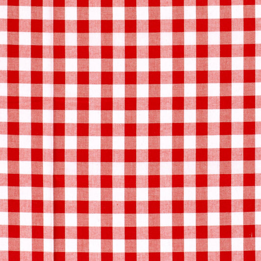 Baumwoll-Popeline Karo Rot