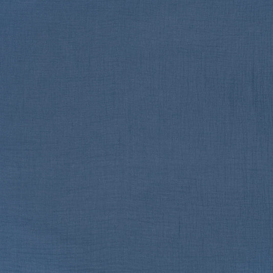 Musselin Stoff Indigoblau – Detail