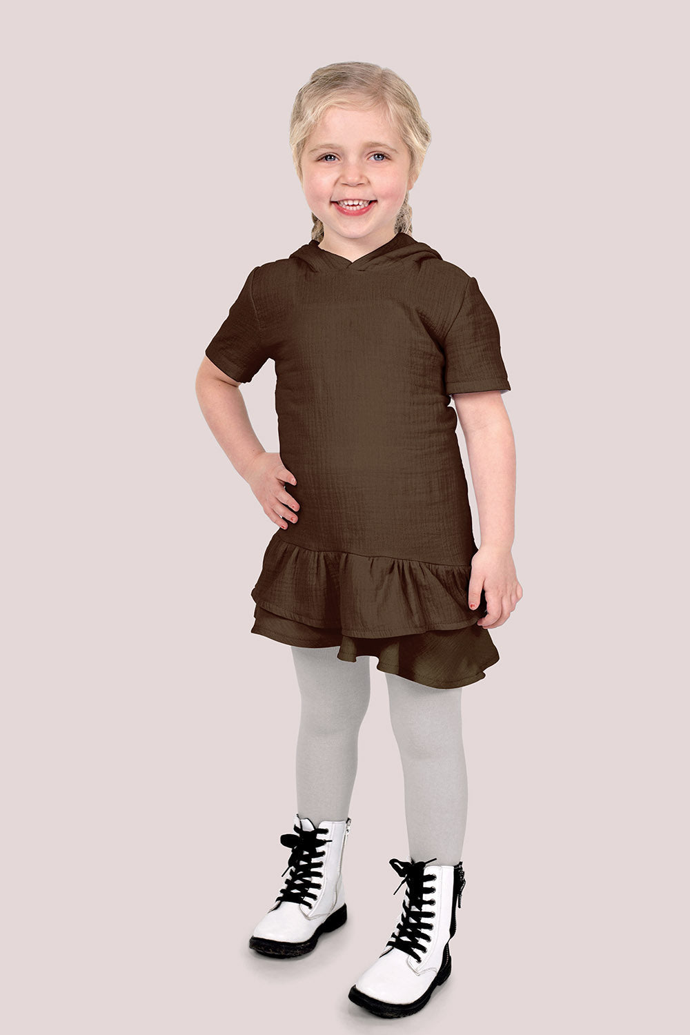 Musselin Stoff Dunkelbraun – Stoffeya