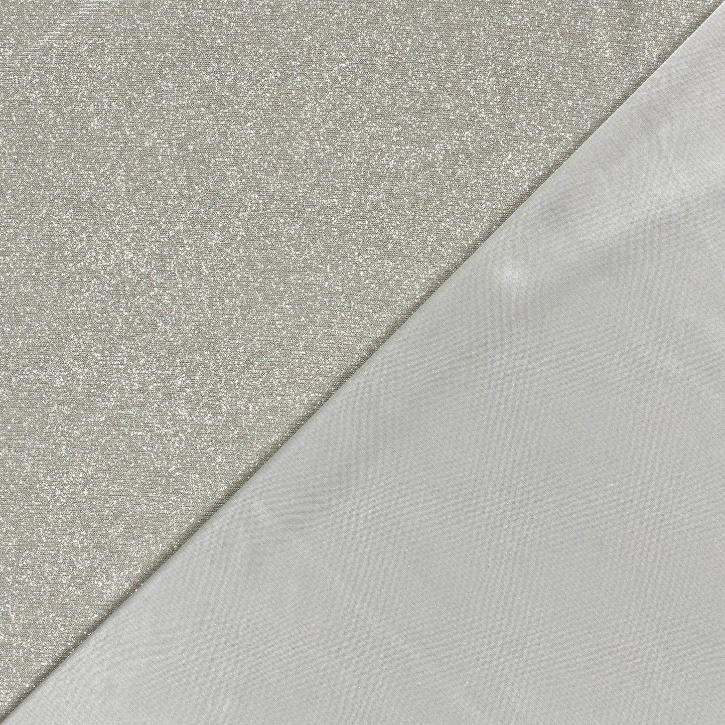 Glitzer Jersey Stoff Silber – Stoffeya