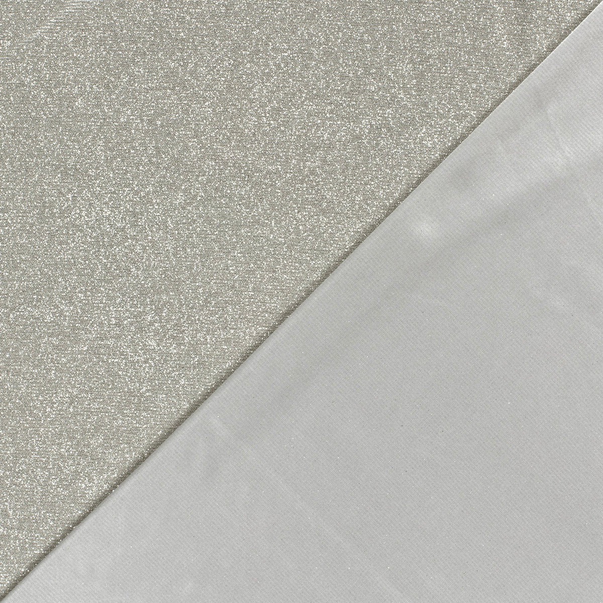 Glitzer Jersey Stoff Silber – Stoffeya