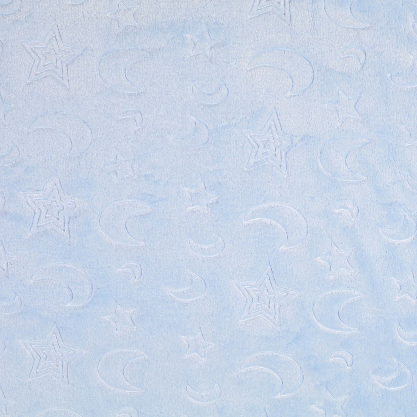 Flanell Fleece Sterne Himmelblau – Weich & Warm | Stoffeya