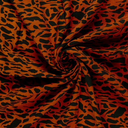 Viskose Twill Abstrakt Ziegelrot – Fall