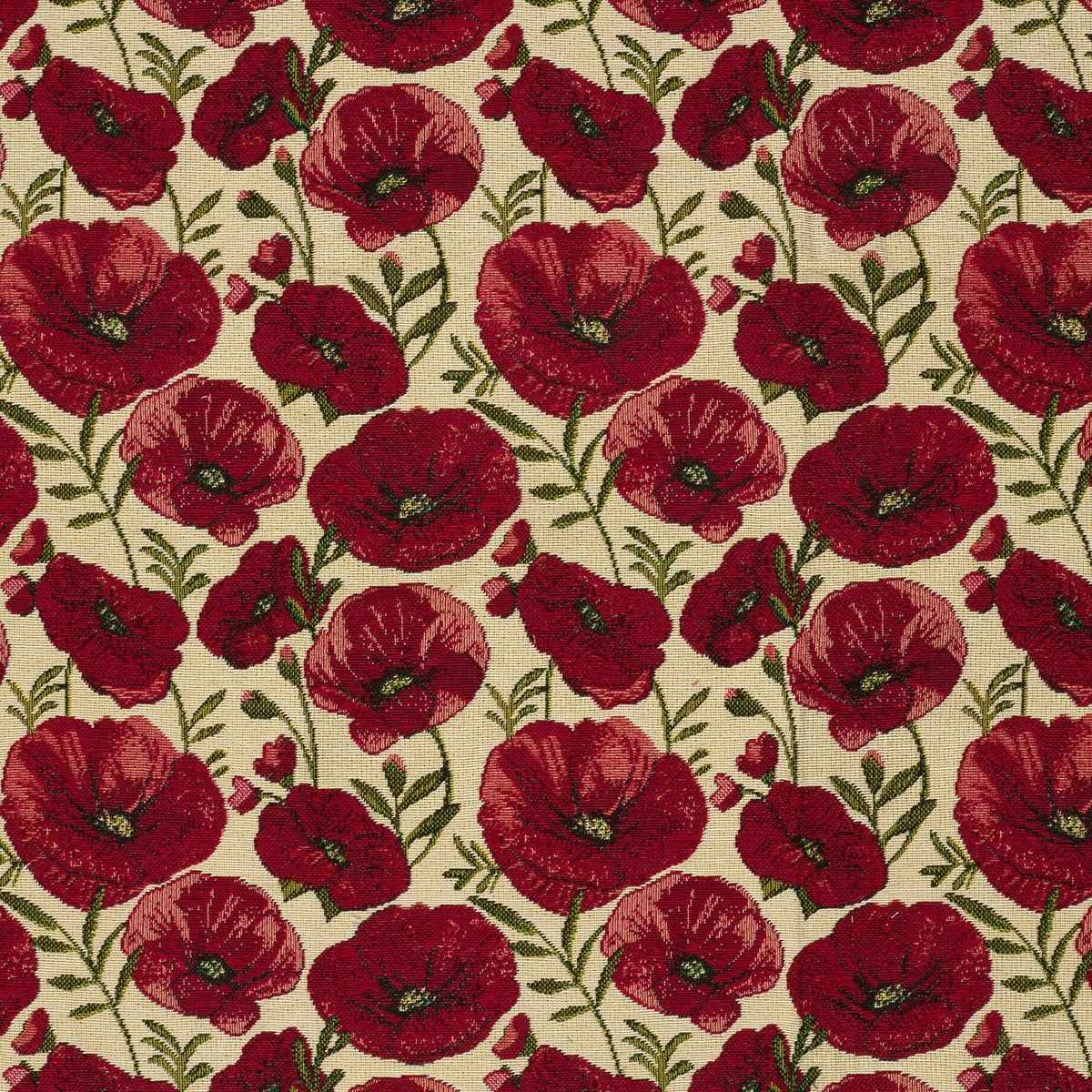 Gobelin Jacquard Blumen Beige – Stoffeya