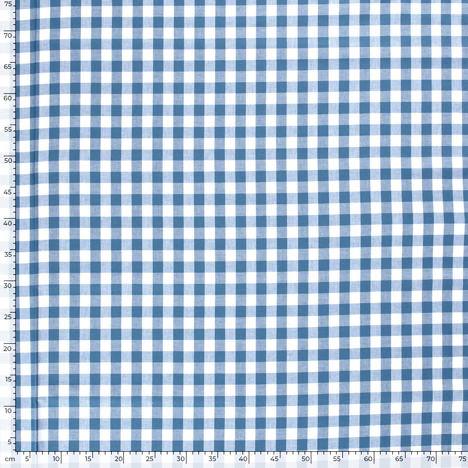 Baumwoll-Popeline Karo Indigoblau – Rolle