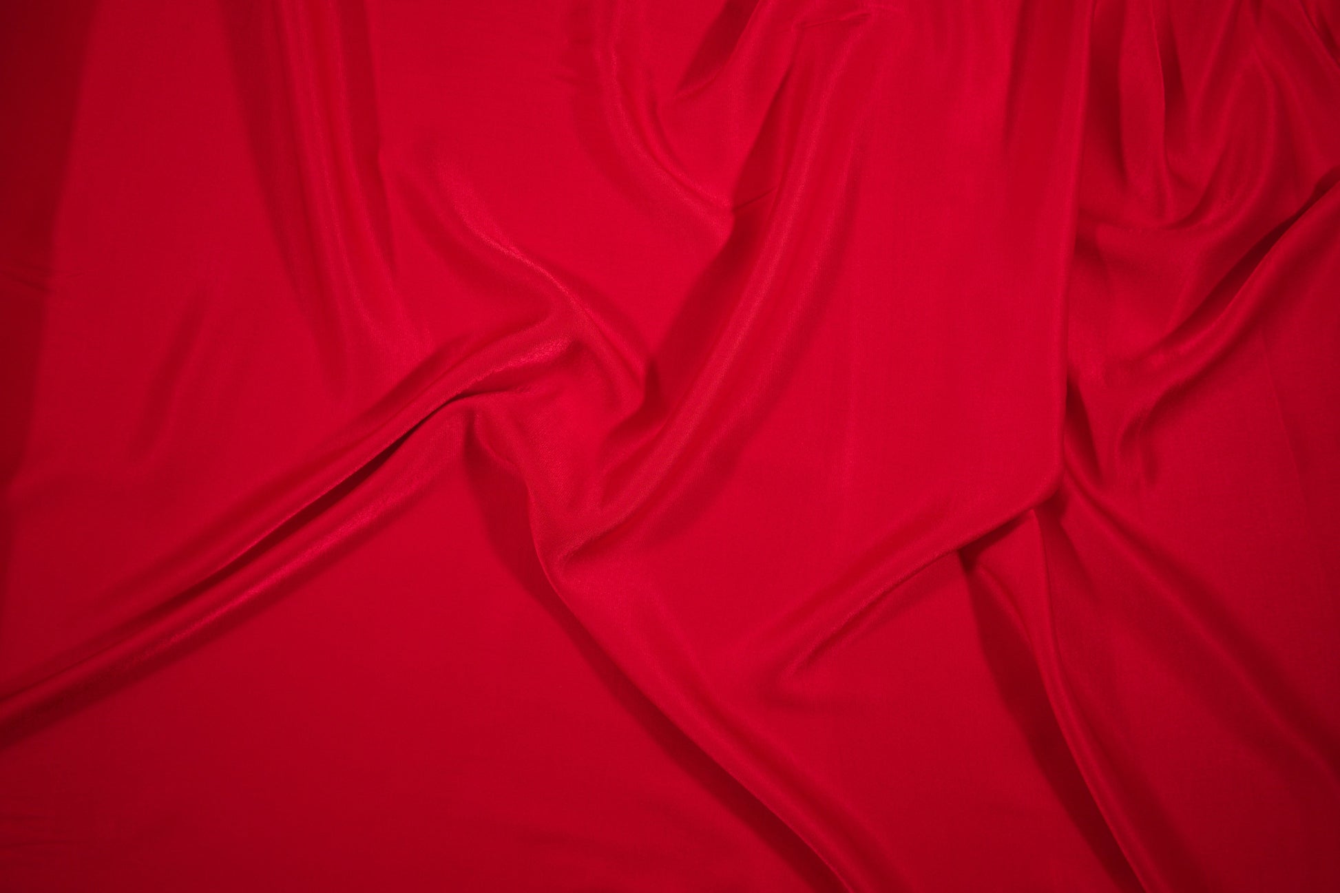 Satin Viskose uni Rot – leuchtend roter Satinstoff mit Glanz
