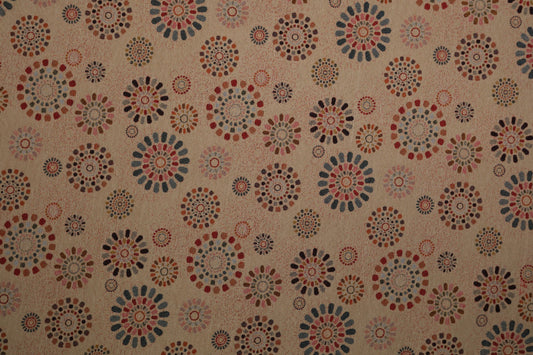 Möbelstoff Retro Kreise Multicolor – hochwertiger Polsterstoff