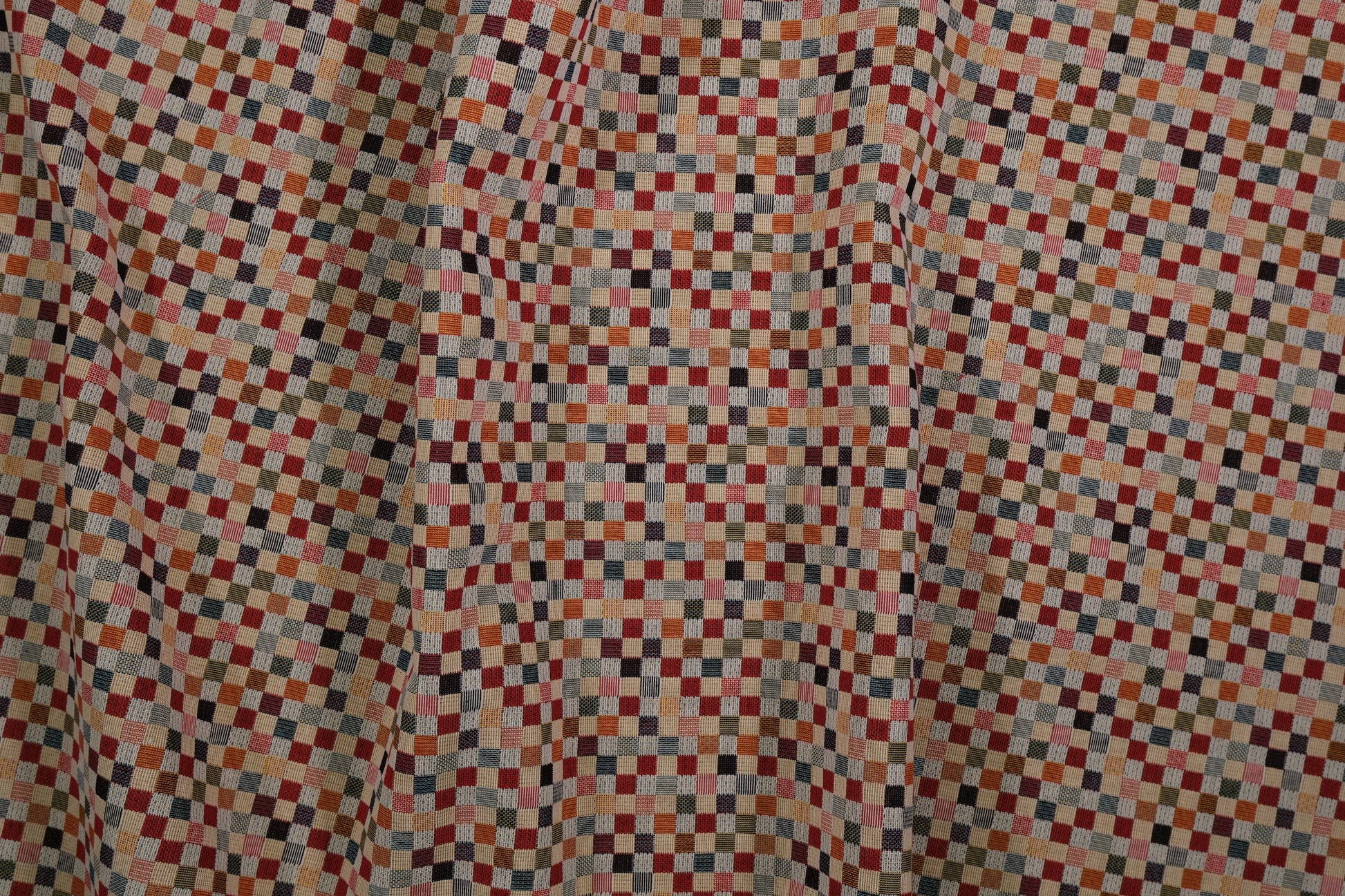 Karo Möbelstoff multicolor – hochwertiger Polsterstoff