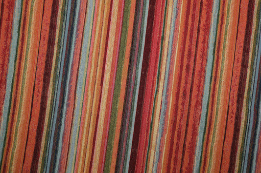Möbelstoff Multicolor Streifen – robuster Polsterstoff für Sofas und Kissen