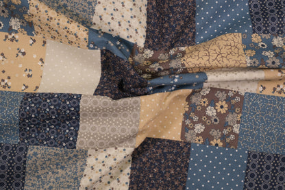 Baumwollstoff Patchwork Vintage -  Nahaufnahme der Materialqualität 140cm