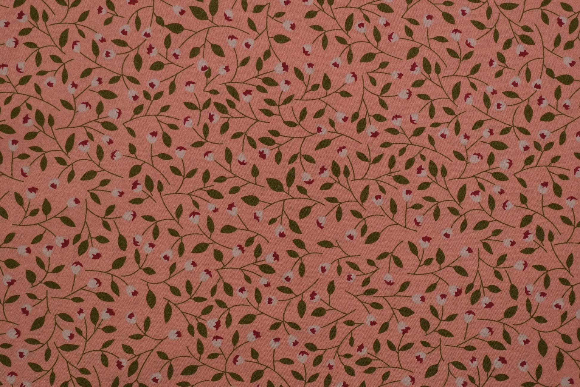 Baumwolle Ranken Rosa -  Nahaufnahme der Materialqualität 140cm