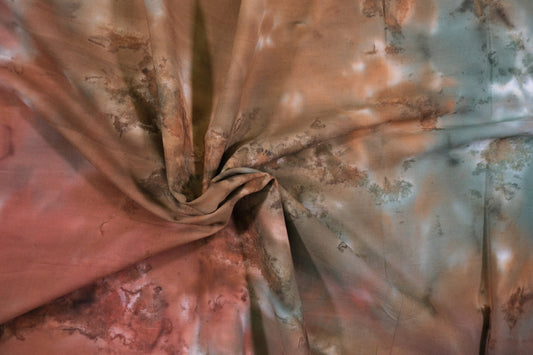 Baumwollstoff Batik Erde Natur – sanfter Naturfarbverlauf in Braun und Grün