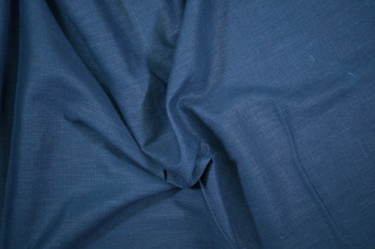 100% Leinen in Dunkelblau – weicher, natürlicher Stoff