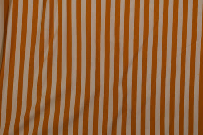 Sweatshirtstoff Ringel Orange Weiß - Nahaufnahme der Materialqualität 140cm