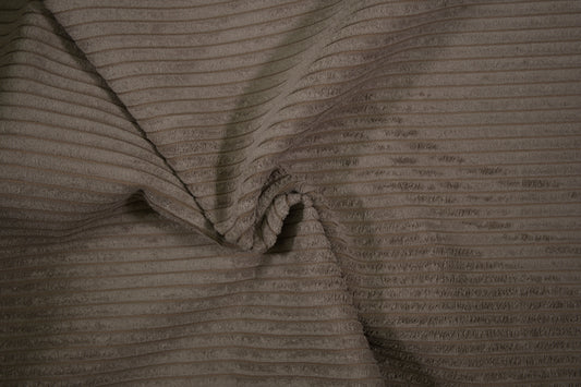 Cord Möbelstoff in Taupe mit weicher Rippenstruktur – ideal für Sofa und Sessel