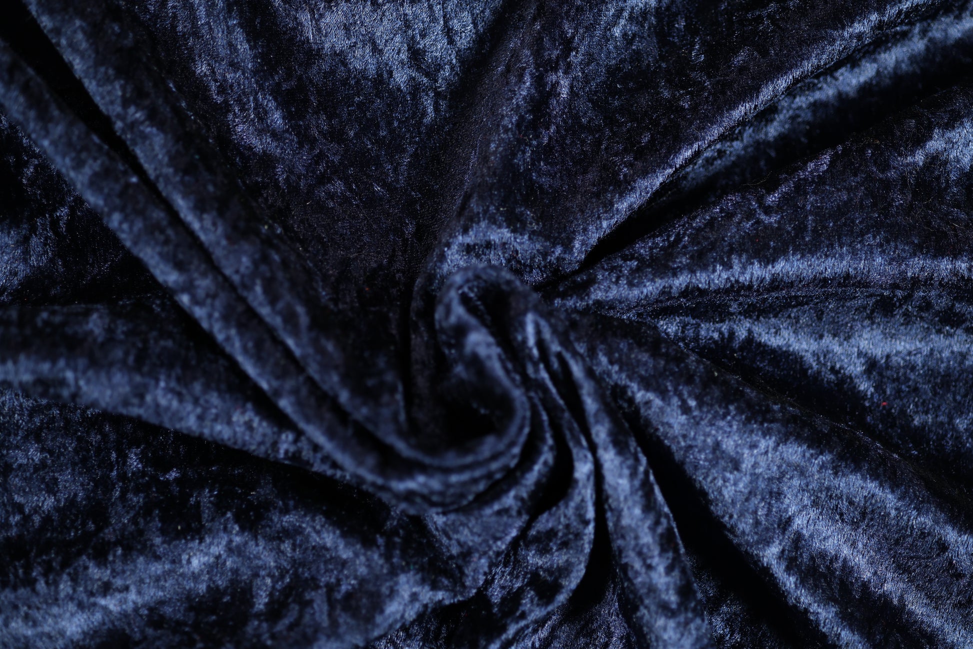 Marineblauer Pannesamt Stoff mit Glanz – ideal für Vorhänge und Bühne