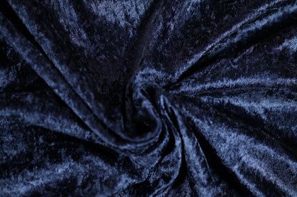 Marineblauer Pannesamt Stoff mit Glanz – ideal für Vorhänge und Bühne