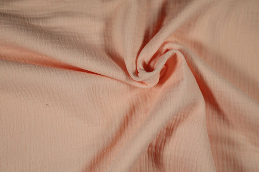 Musselin Stoff in Apricot – ideal für Babydecken und leichte Kleidung
