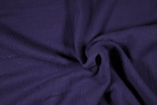 Musselin Stoff in Dunkelviolett – ideal für Babydecken und leichte Kleidung