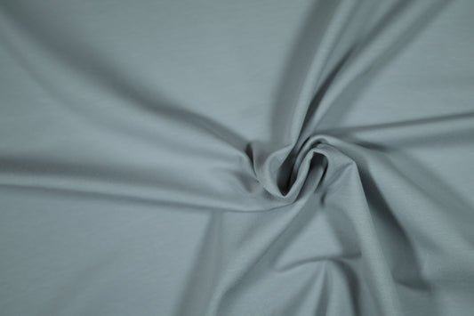 Silbergrauer Baumwolljersey – neutral & pflegeleicht für Basics