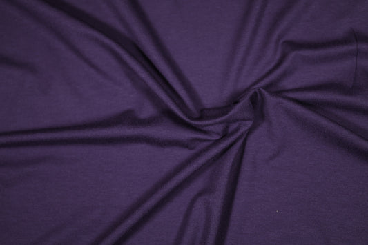 Viskosejersey in Dunkles Violett – weich, elastisch und hautsympathisch